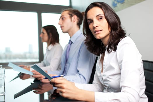 Beautiful businesswoman in office