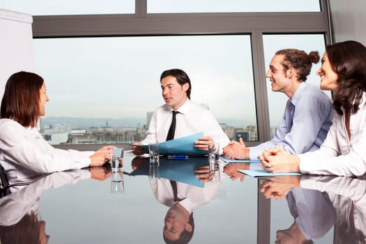 Meeting in the conference room