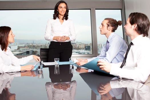 Meeting in the conference room