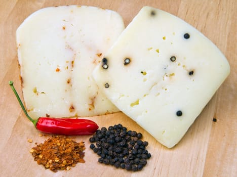 black pepper and chili cheese