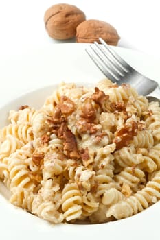 pasta with a walnut cream sauce