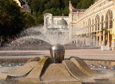 Singing Fountain, Colonnade of Marianske Lazne - Marienbad, Czech Republic