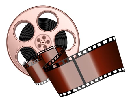Film roll and strip isolated