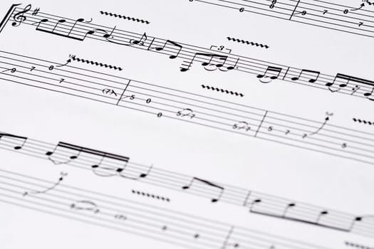 Guitar tablature