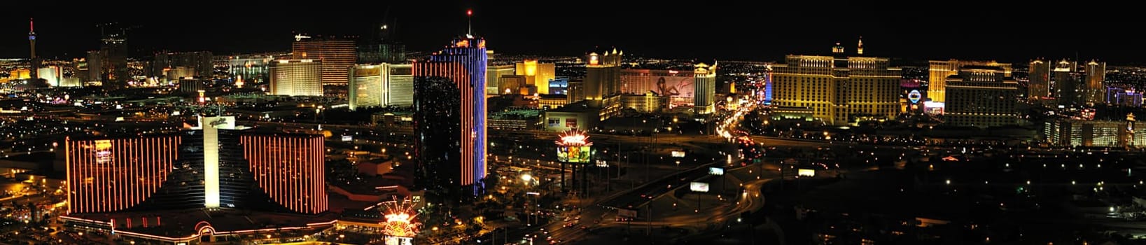 Las Vegas at night,panorama