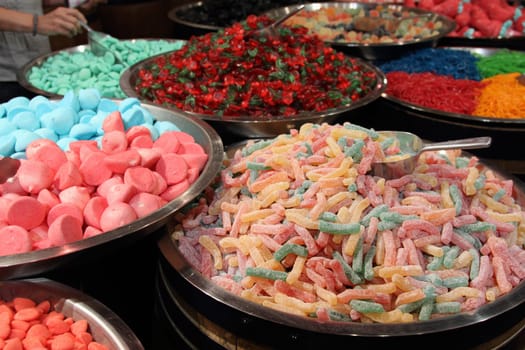 details of candy at the candy shop