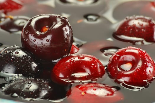 Composition with fresh cherries
