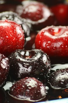 Composition with fresh cherries