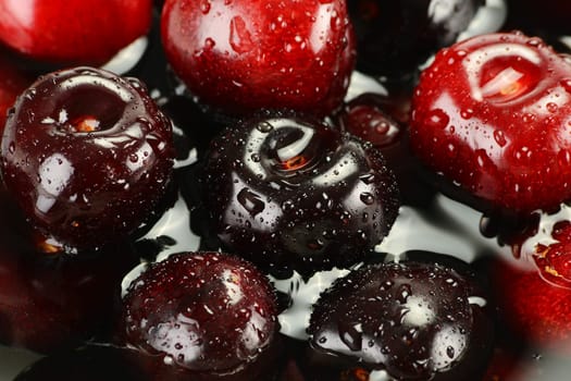 Composition with fresh cherries