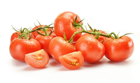 Tomatoes isolated on white