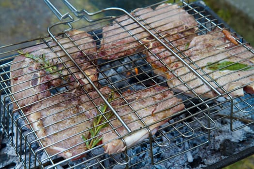 Steak  on  barbeque