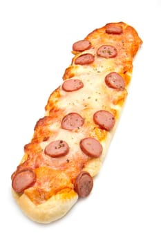 pizza with wurstel