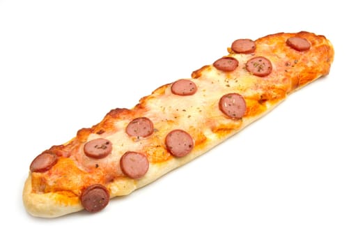 pizza with wurstel