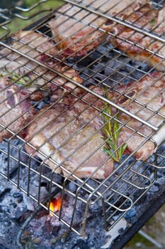 Steak  on  barbeque