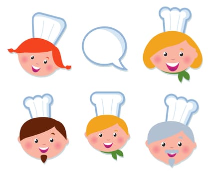 Vector Icon set - Food Service, Chef family.