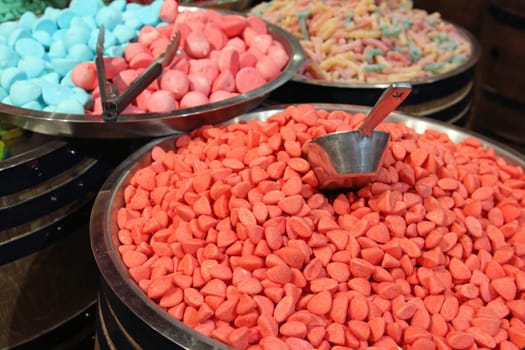 details of candy at the candy shop