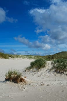 dunes and sky on the island of Amrum, Germany