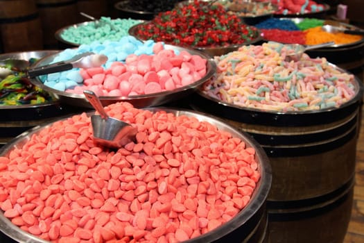 details of candy at the candy shop