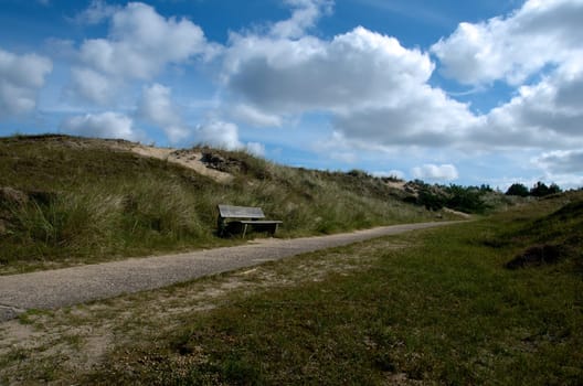 dunes and sky on the island of Amrum, Germany