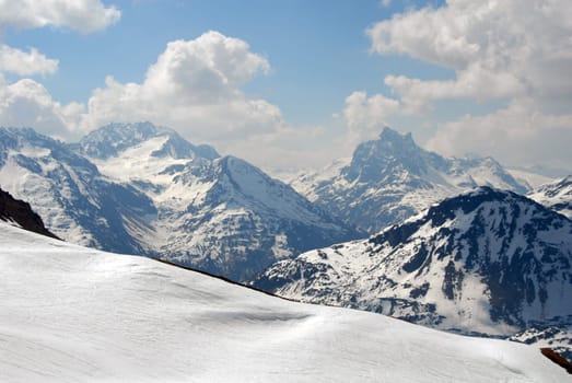Winter sports area on the Arlberg