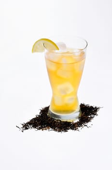 Fresh homemade iced tea using chinese black tea