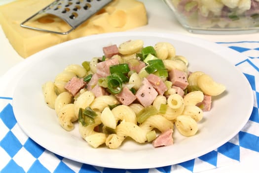 a plate of Munich ham noodles