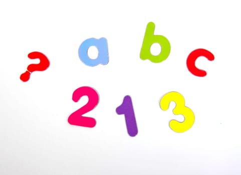 School Brushes Letters Numbers Pens Colorful