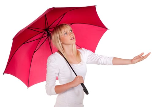 Young woman with umbrella