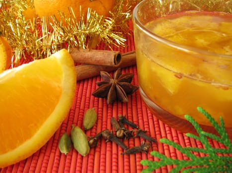 Orange marmalade with Christmas spices