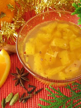 Orange marmalade with Christmas spices