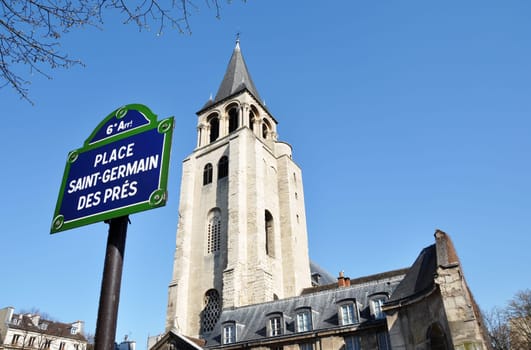 Saint-Germain des Prés church in Paris, France