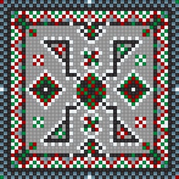 Traditional carpet, rug or mosaic design. Editable  background.