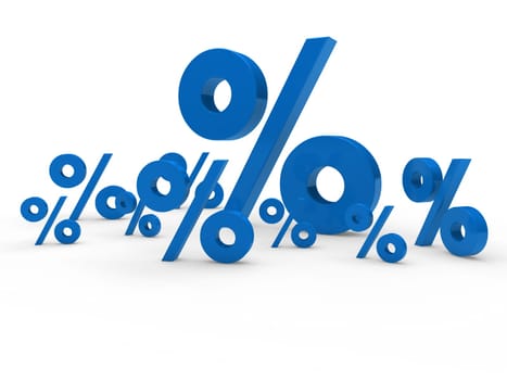 3d blue sale percent sign price discount