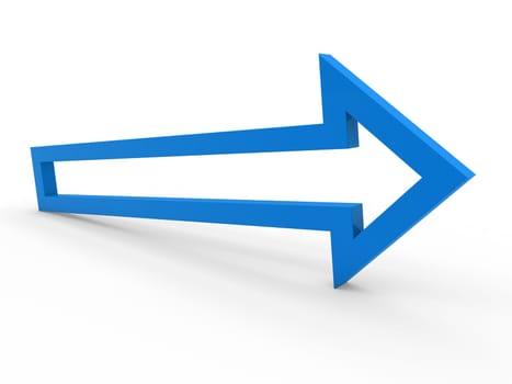 3d arrow blue up way icon sign growth