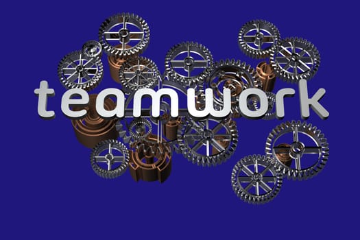 Illustration on Business Concepts - Teamwork - 3D - Isolated