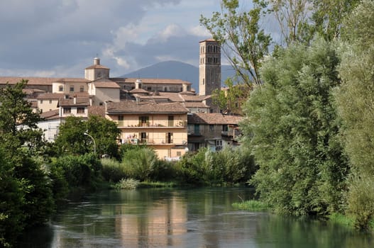 citycenter and cathedral from velino, rieti