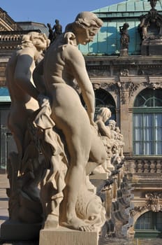 statue at zwinger, dresden