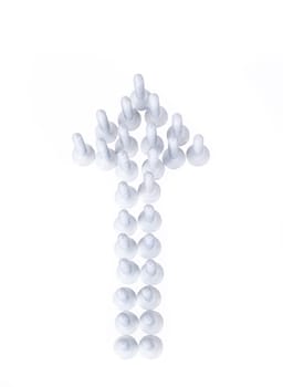 Arrow from screws.isolated with white background
