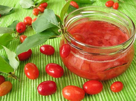 Jam with cornelian cherries