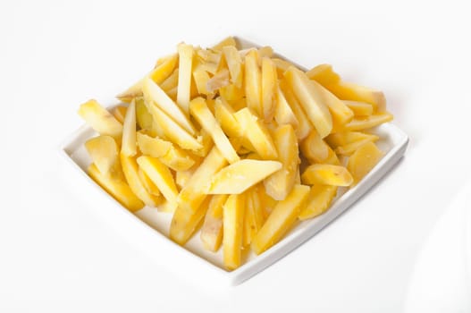 homemade raw french fries