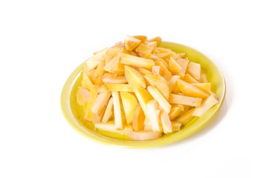 homemade raw french fries