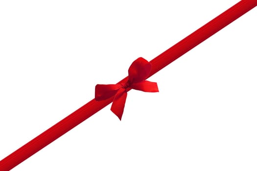Ribbon with bow diagonally