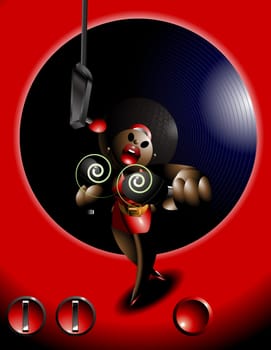 Abstract music recording art