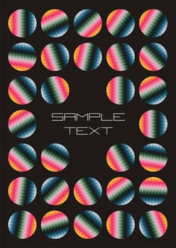 geometric circles  multi colored. Background invitation. Vector file available.
