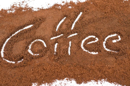 milled coffee sign on a white background