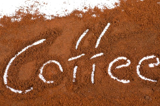 milled coffee sign on a white background
