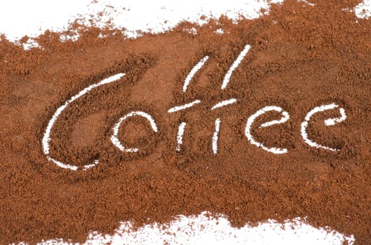 milled coffee sign on a white background
