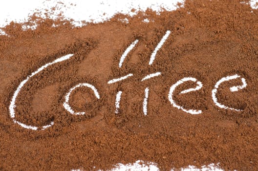 milled coffee sign on a white background