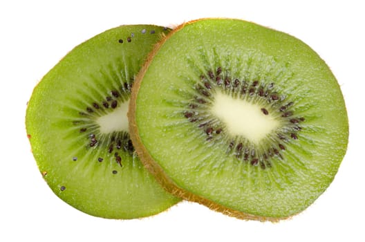 kiwi slices isolated on a white background