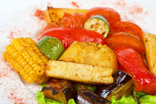tasty assorted grilled vegetables gourmet food